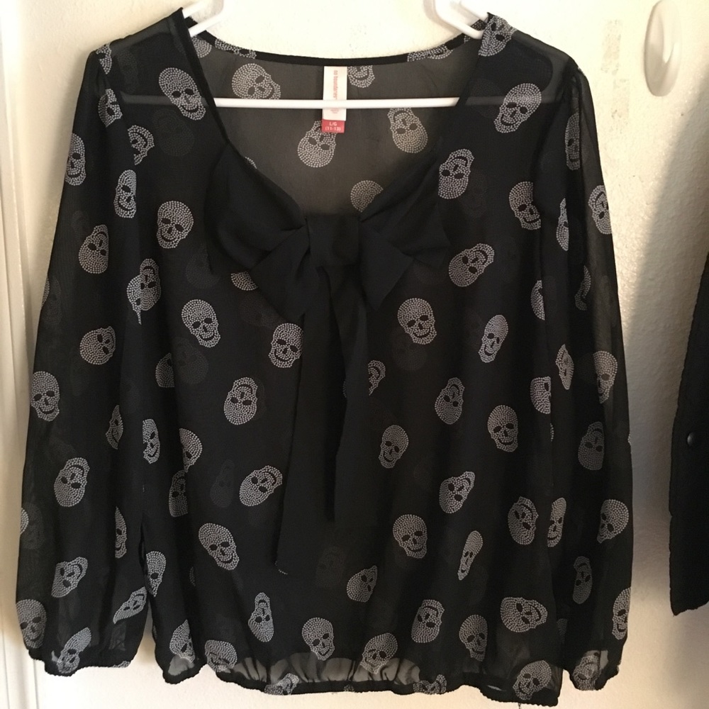 Sheer skull blouse